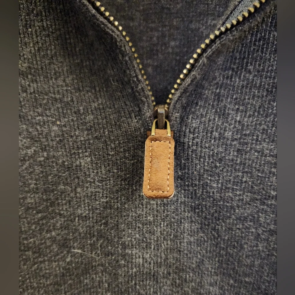Ralph Lauren Dark Gray  3/4 Zip-Up Sweater